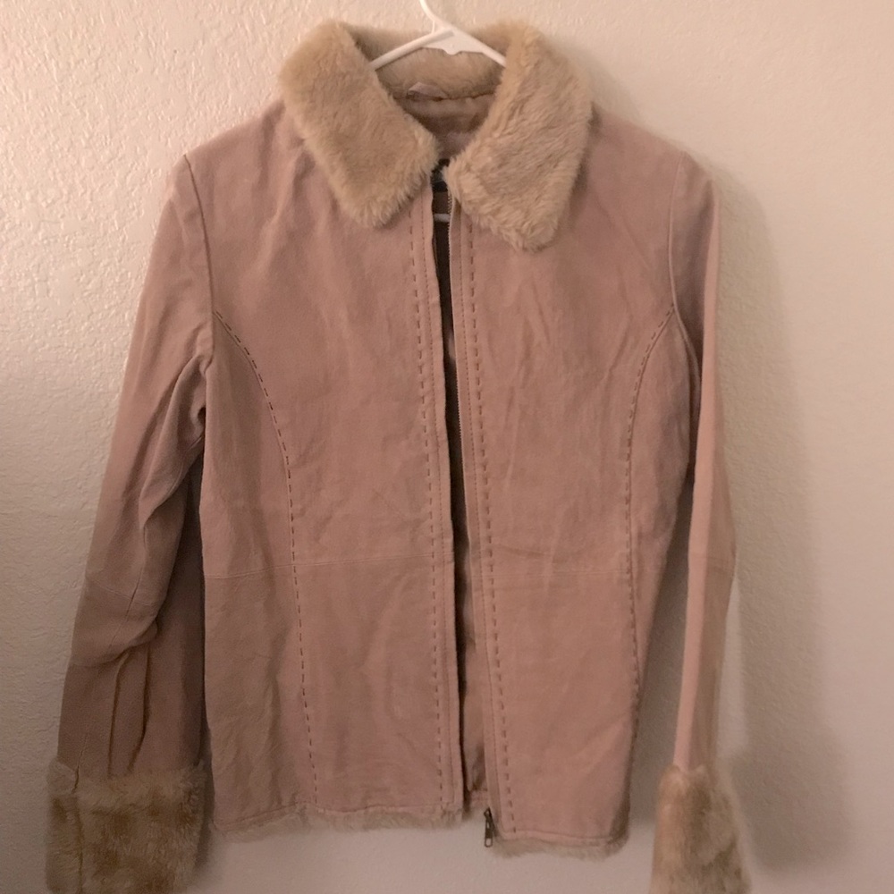 Cavalini Fur Leather Jacket size L